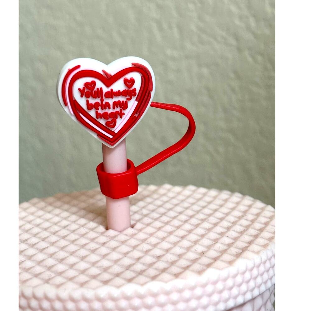 Always In My Heart- Straw Topper- Qty 1- Fits Starbucks/Stanley Cup Straws